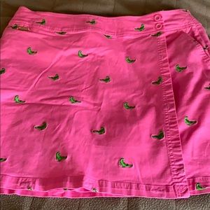 Lilly 🌴 EUC pink/green alligator 🐊 skort EUC! 14